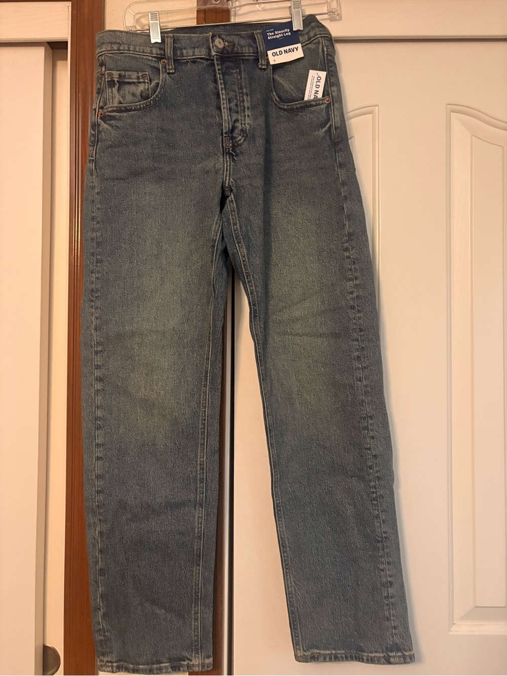 Old Navy Women’s Slouchy Straight Leg Jeans - Light Blue